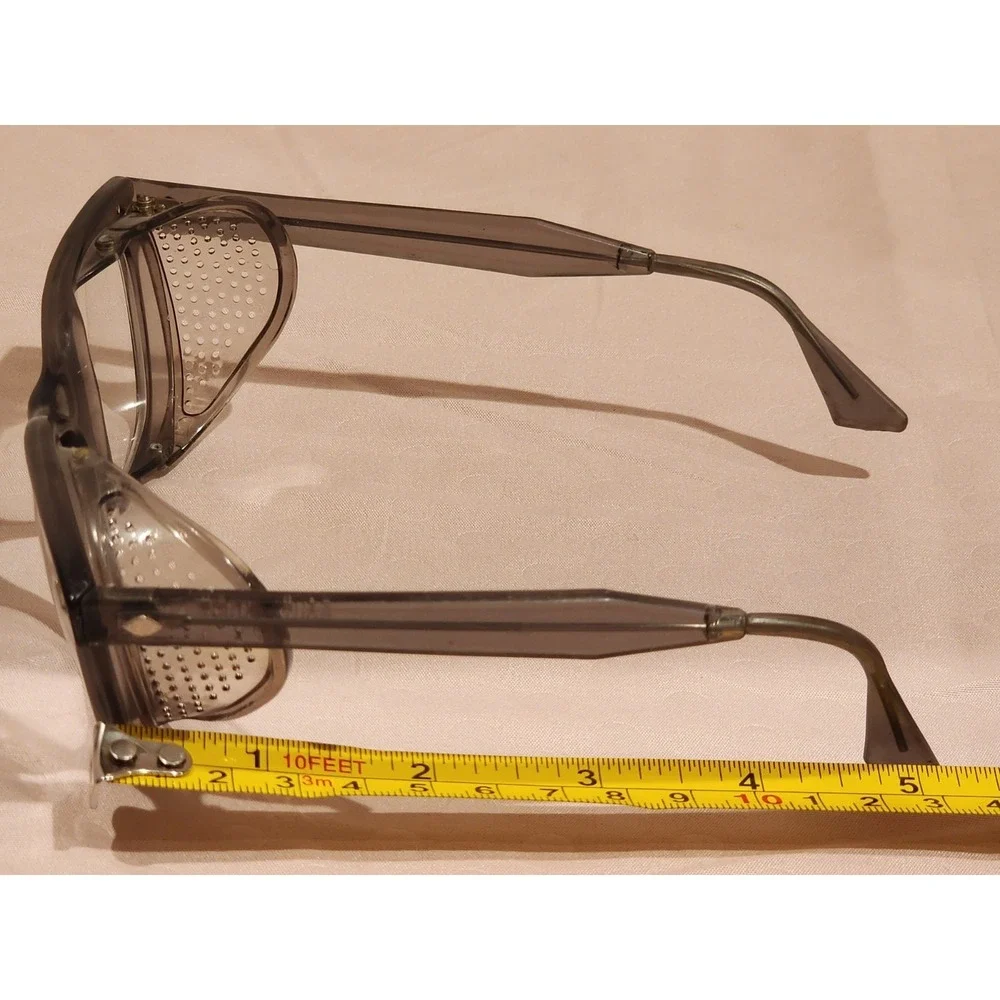 Vintage H.L. Bouton Co. Safety Glasses Bouton U-Fit Clear Lens Cable Temple Nice